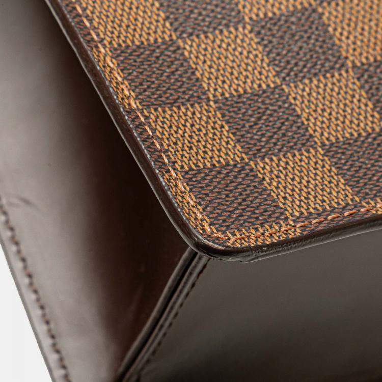 Pre Owned Louis Vuitton Brown Damier Ebene Venice Sac Plat