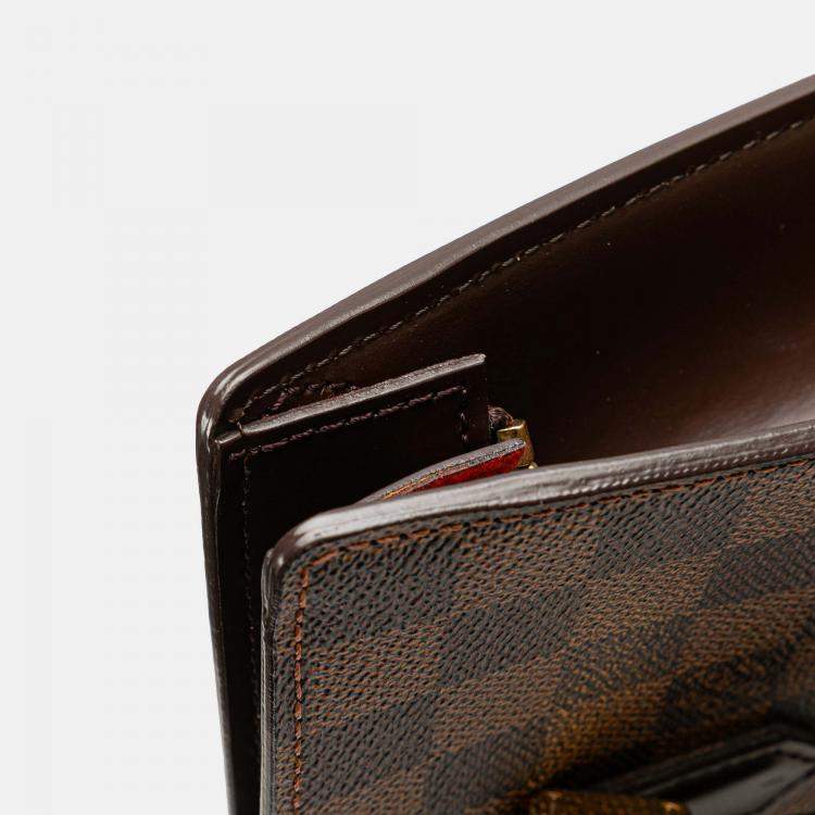 Pre Owned Louis Vuitton Brown Damier Ebene Venice Sac Plat