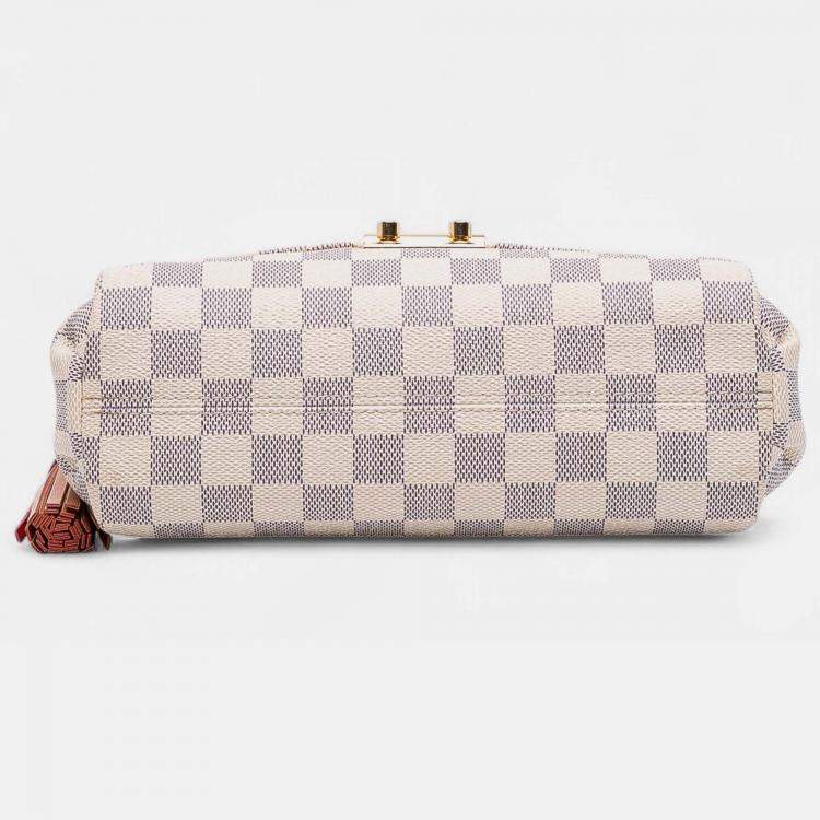 Pre Owned Louis Vuitton White Damier Azur Croisette