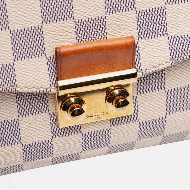 Pre Owned Louis Vuitton White Damier Azur Croisette