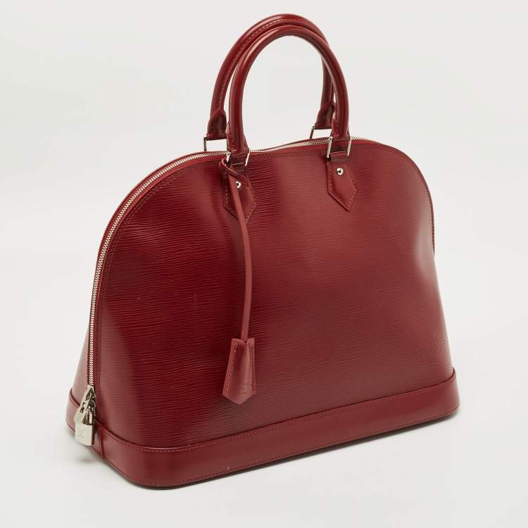 Pre Owned Louis Vuitton Rubis Epi Leather Alma GM Bag