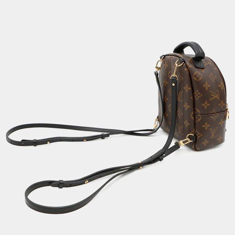 Pre Owned Louis Vuitton Palm Springs Mini Noir Monogram Backpack