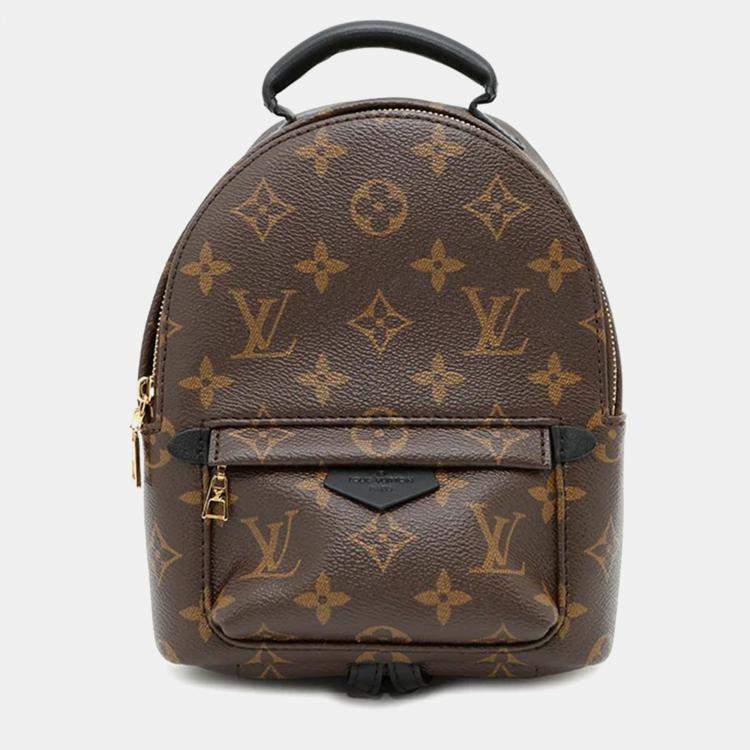 Pre Owned Louis Vuitton Palm Springs Mini Noir Monogram Backpack
