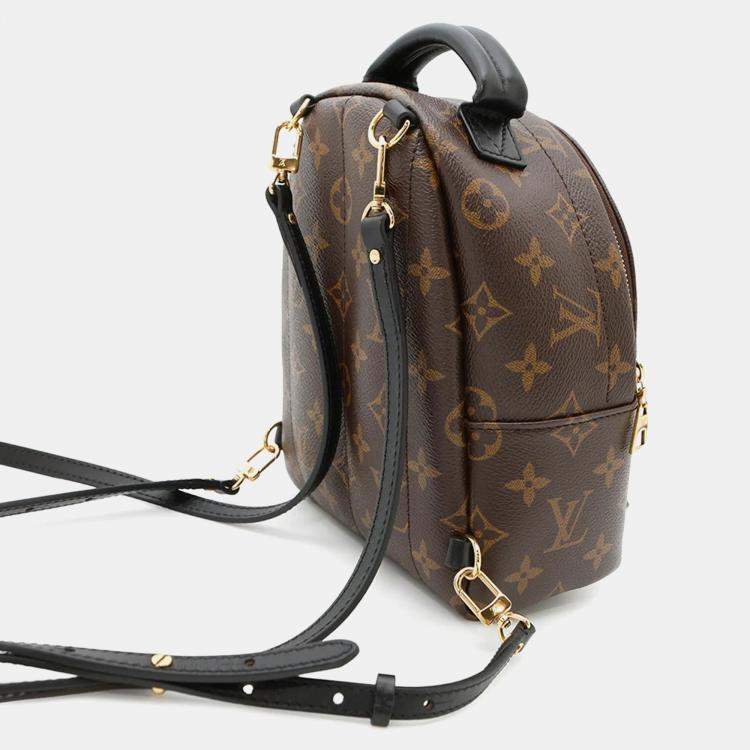 Pre Owned Louis Vuitton Palm Springs Mini Noir Monogram Backpack