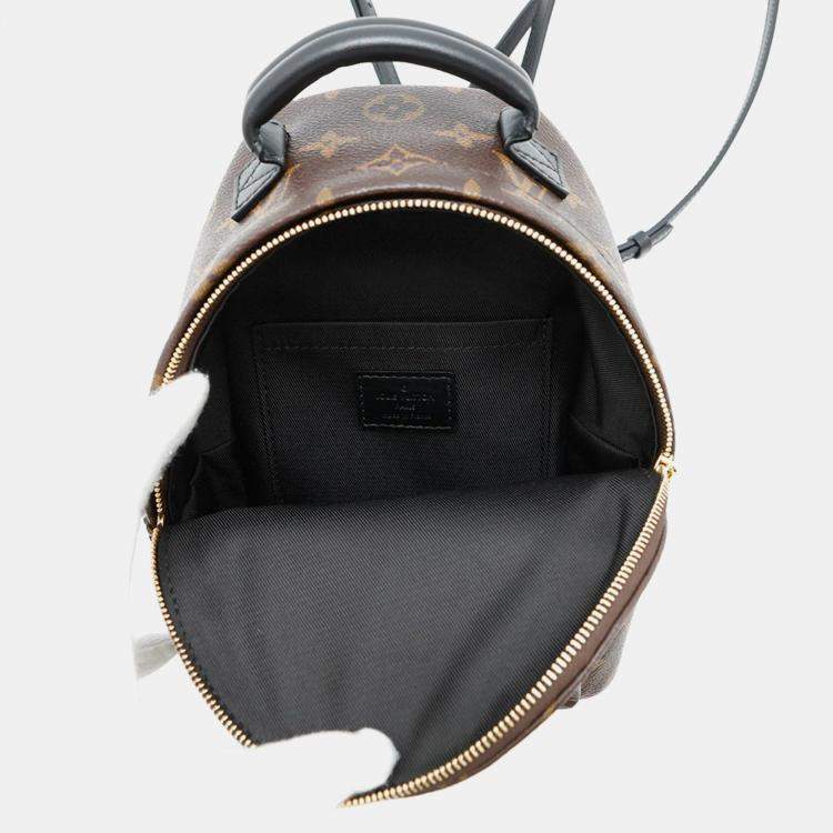 Pre Owned Louis Vuitton Palm Springs Mini Noir Monogram Backpack