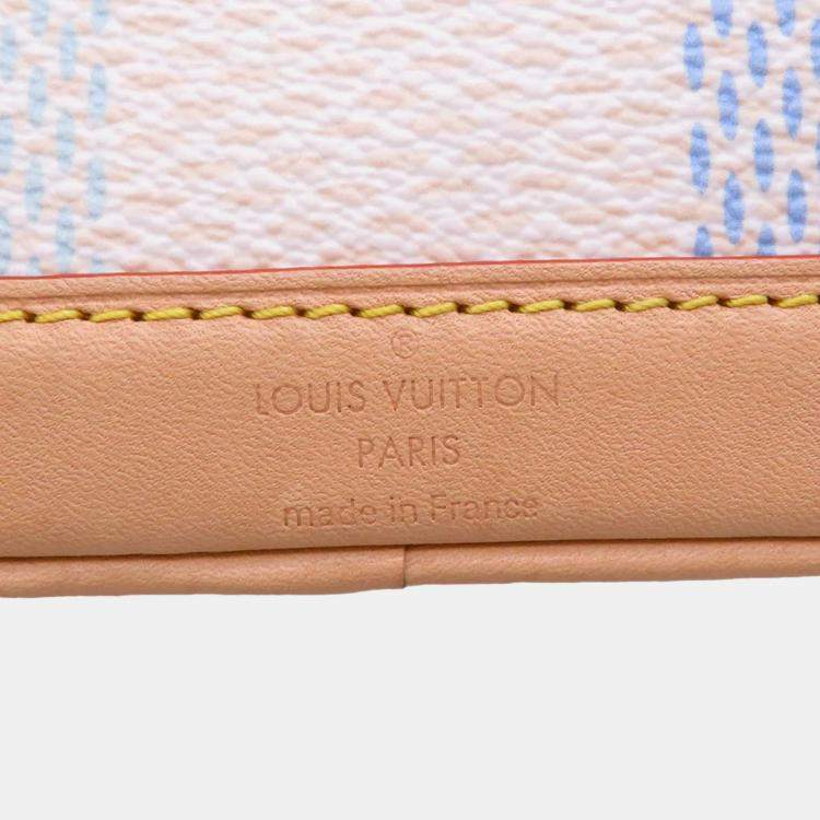Pre Owned Louis Vuitton Nano Noe Pistachio Green Damier Licious Handbag