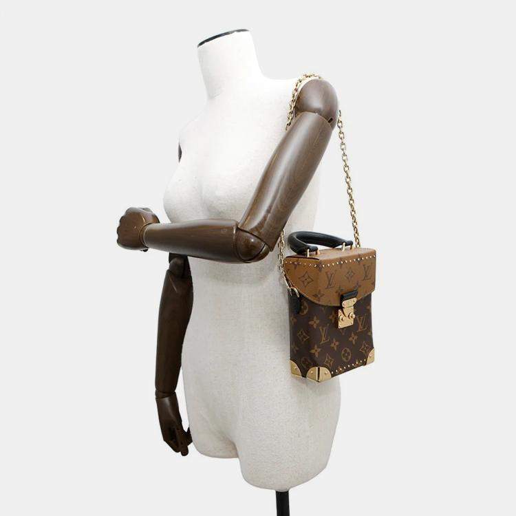 Pre Owned Louis Vuitton Camera Box Noir Monogram Reverse Canvas Handbag