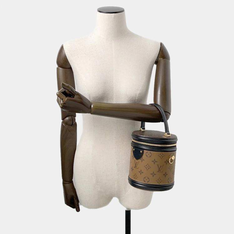 Pre Owned Louis Vuitton Cannes Noir Monogram Reverse Canvas Shoulder Bag