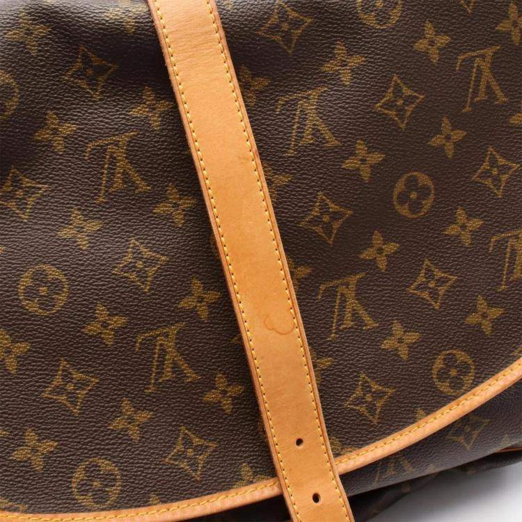 Pre Owned Louis Vuitton Samuel 35 Crossbody Shoulder Bag Monogram Canvas Brown