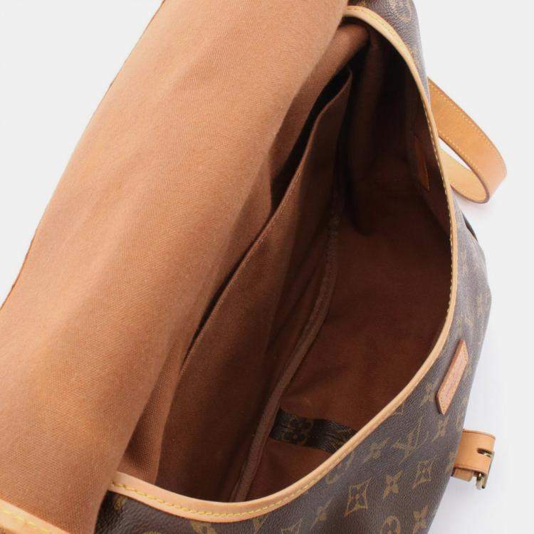 Pre Owned Louis Vuitton Samuel 35 Crossbody Shoulder Bag Monogram Canvas Brown