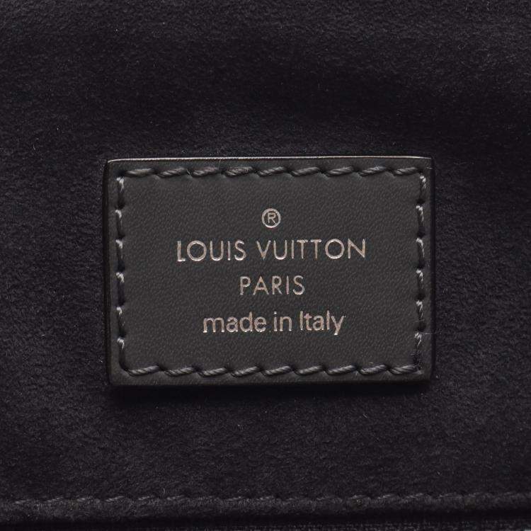 Pre Owned Louis Vuitton Greenwich Shoulder Tote Bag Damier Cobalt Canvas Leather