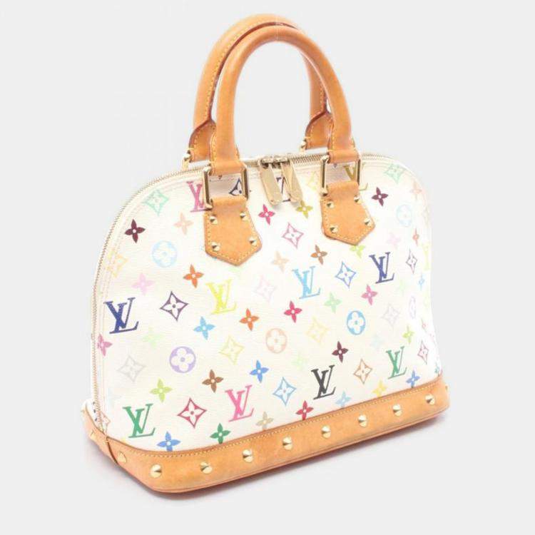 Pre Owned Louis Vuitton Alma Monogrammulticolor Blanc