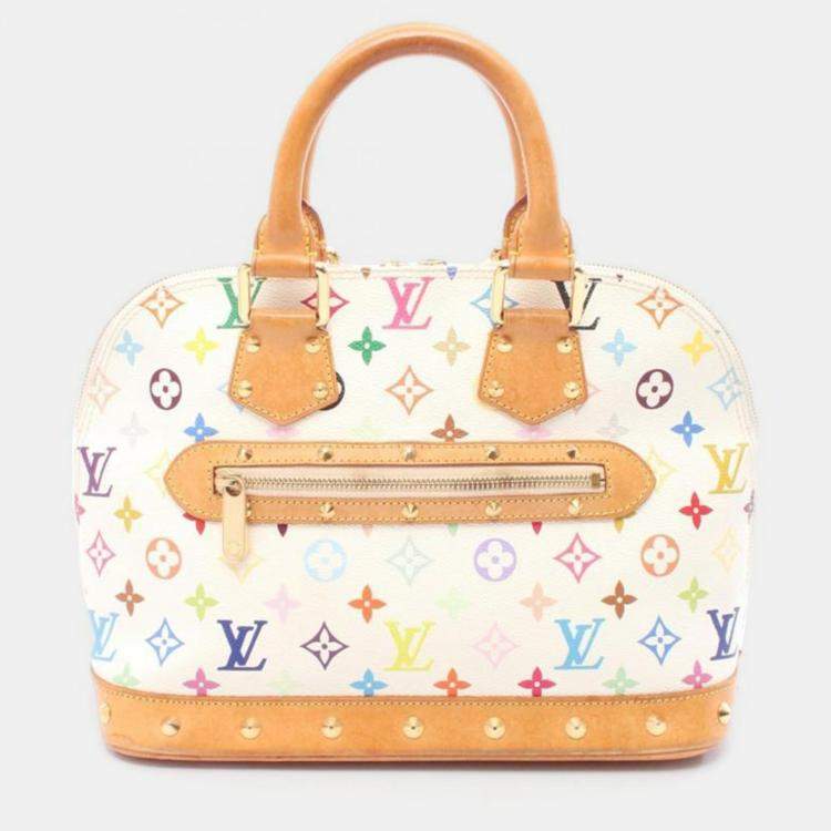 Pre Owned Louis Vuitton Alma Monogrammulticolor Blanc