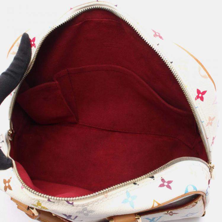 Pre Owned Louis Vuitton Trouville Handbag Monogram Multicolore Canvas Leather