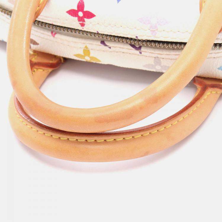 Pre Owned Louis Vuitton Trouville Handbag Monogram Multicolore Canvas Leather