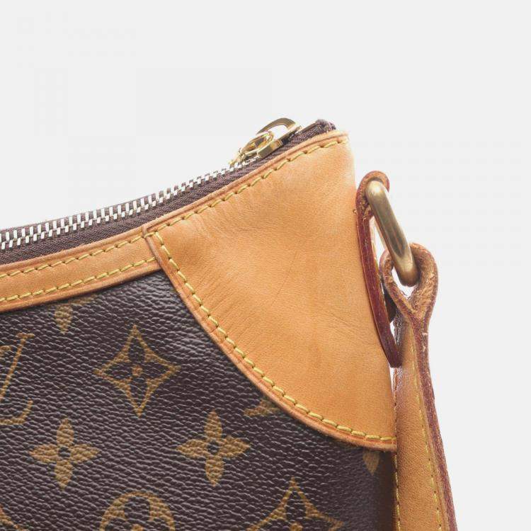 Pre Owned Louis Vuitton Odeon Mm Shoulder Bag Monogram Canvas Brown
