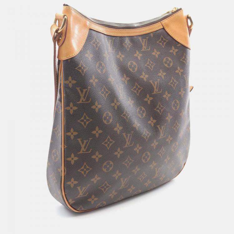 Pre Owned Louis Vuitton Odeon Mm Shoulder Bag Monogram Canvas Brown