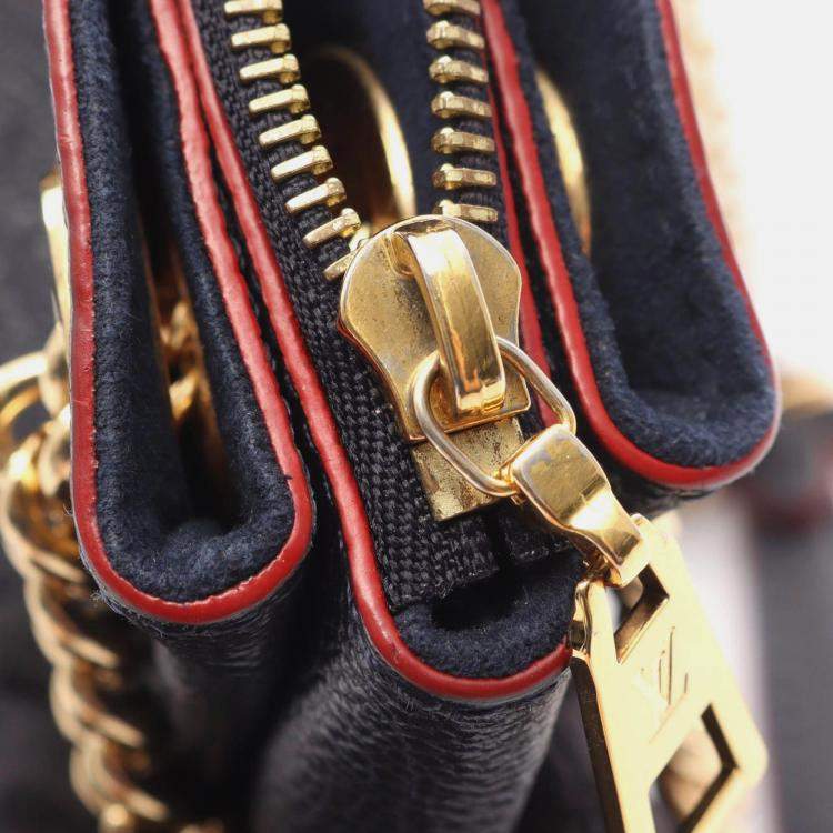 Pre Owned Louis Vuitton Surenne Bb Chain Shoulder Bag Monogram Empreinte Navy