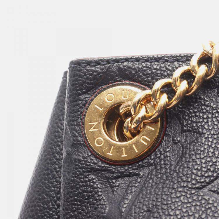 Pre Owned Louis Vuitton Surenne Bb Chain Shoulder Bag Monogram Empreinte Navy
