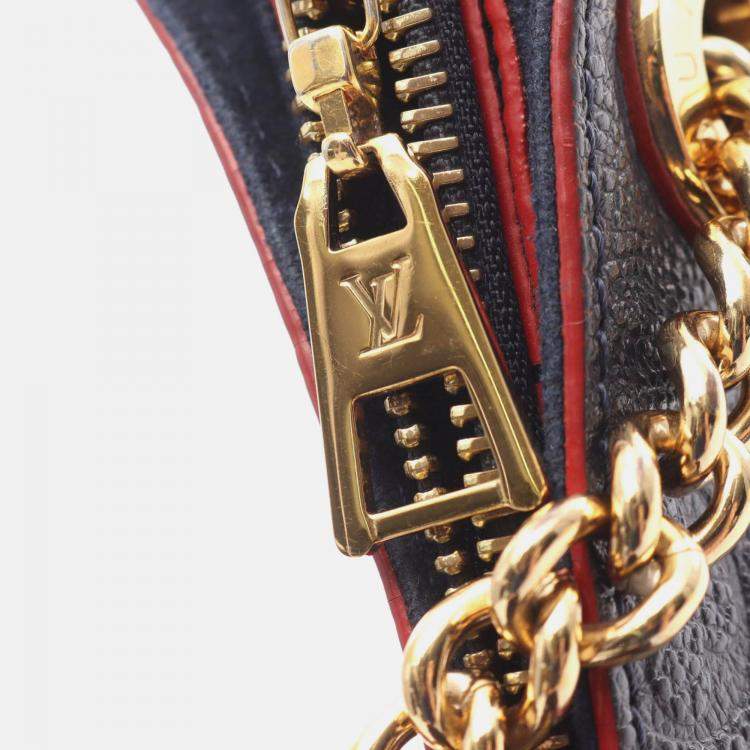 Pre Owned Louis Vuitton Surenne Bb Chain Shoulder Bag Monogram Empreinte Navy