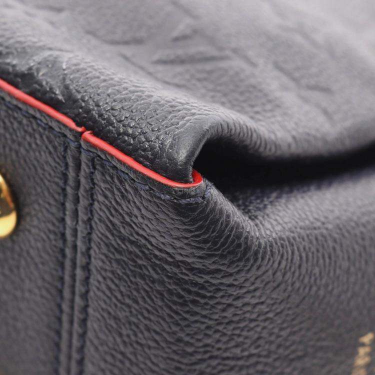Pre Owned Louis Vuitton Surenne Bb Chain Shoulder Bag Monogram Empreinte Navy