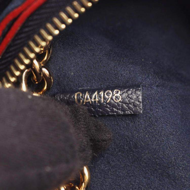Pre Owned Louis Vuitton Surenne Bb Chain Shoulder Bag Monogram Empreinte Navy