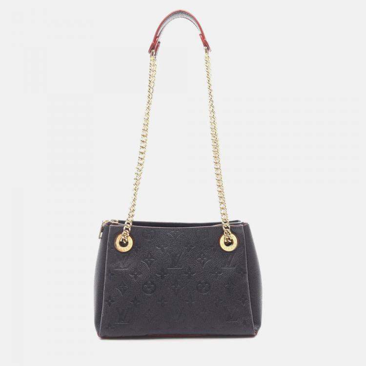 Pre Owned Louis Vuitton Surenne Bb Chain Shoulder Bag Monogram Empreinte Navy
