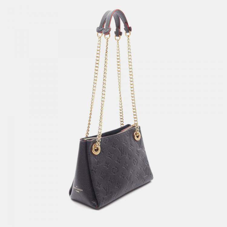 Pre Owned Louis Vuitton Surenne Bb Chain Shoulder Bag Monogram Empreinte Navy