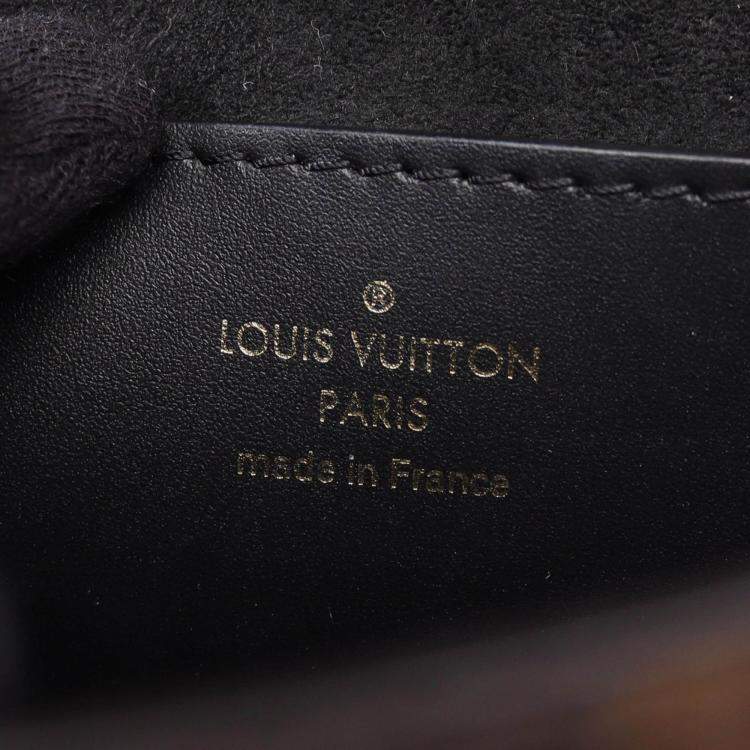 Pre Owned Louis Vuitton Tilsitt Shoulder Handbag Monogram Reverse Brown Black