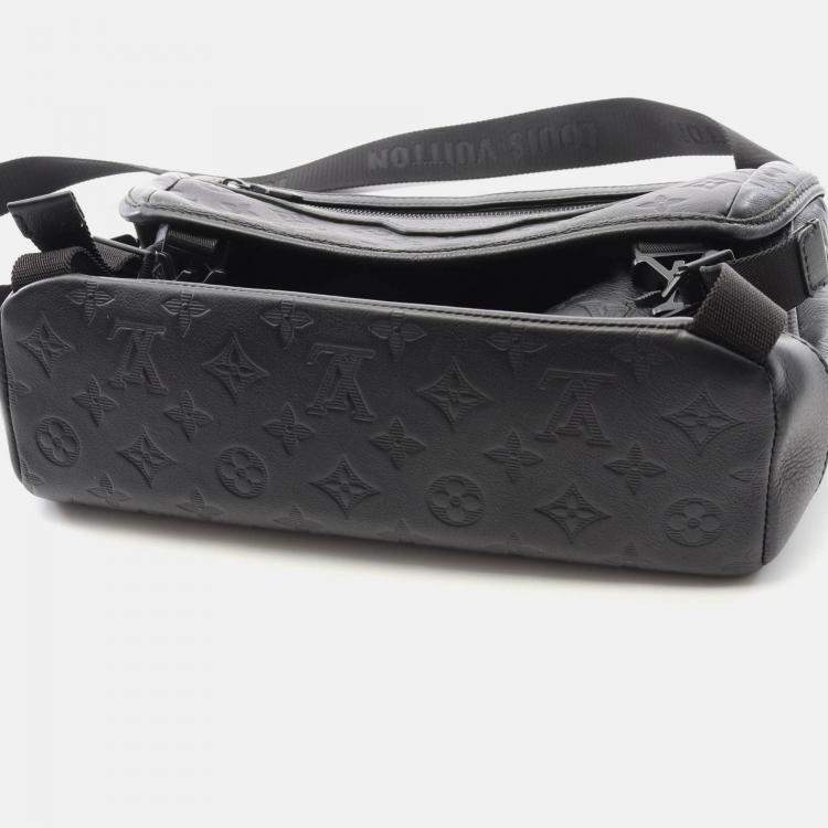 Pre Owned Louis Vuitton Messenger Voyage Pm Shoulder Bag Monogram Shadow Noir