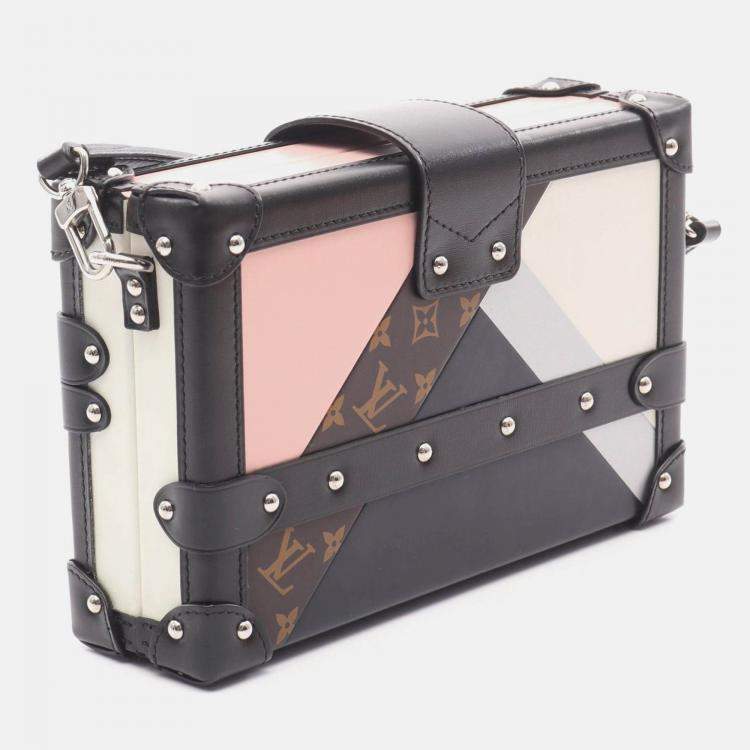 Pre Owned Louis Vuitton Petit Mar Shoulder Bag Monogram Leather Pink Brown