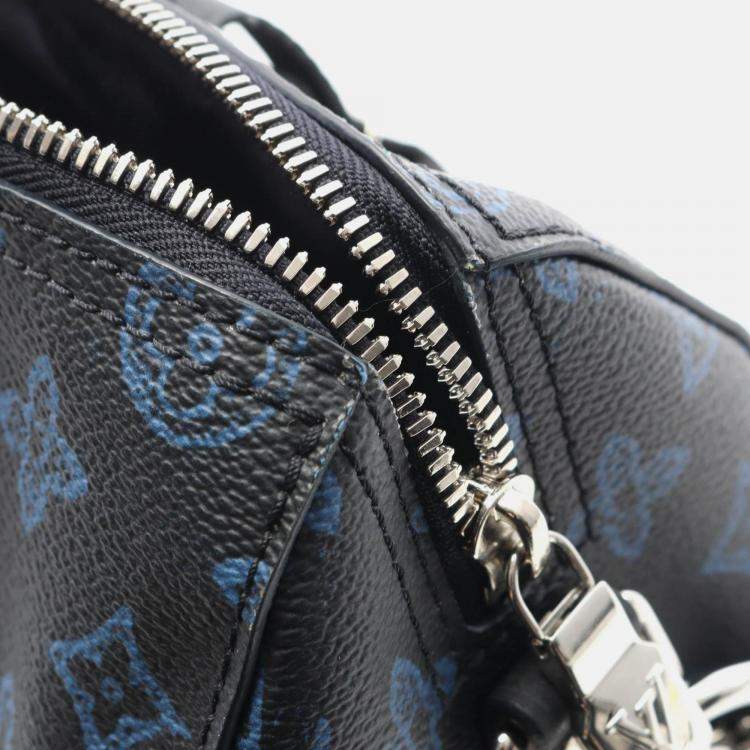 Pre Owned Louis Vuitton City Keepall Shoulder Bag Monogram Record Canvas Black