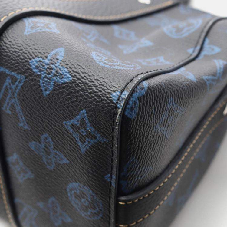 Pre Owned Louis Vuitton City Keepall Shoulder Bag Monogram Record Canvas Black