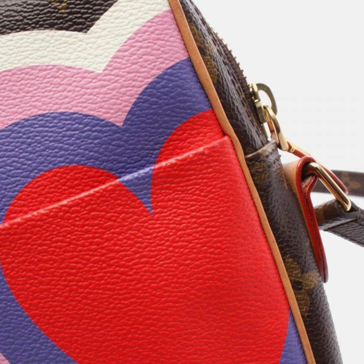 Pre Owned Louis Vuitton Panam Set Shoulder Bag Game On Monogram Pvc Coated Canvas Leather Brown Multicolor