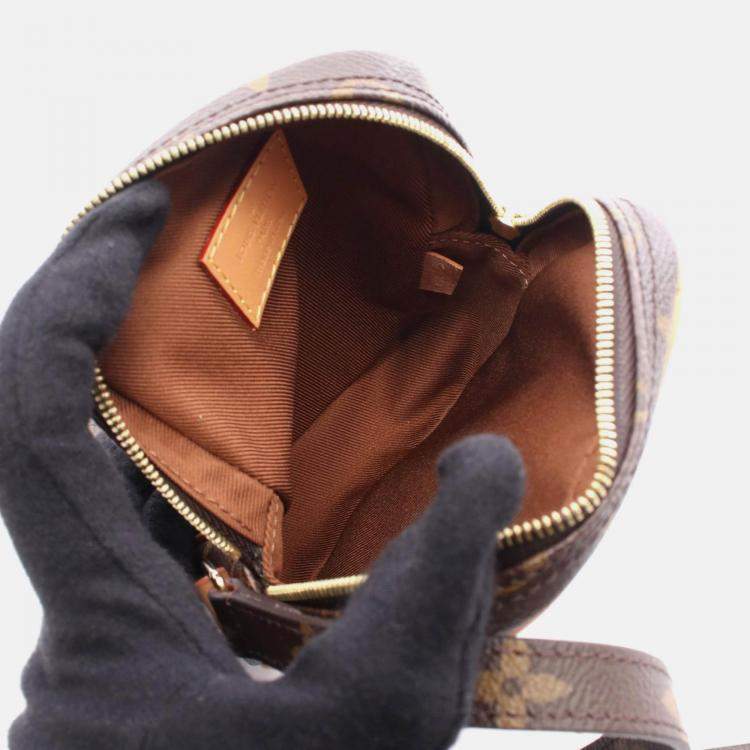 Pre Owned Louis Vuitton Panam Set Shoulder Bag Game On Monogram Pvc Coated Canvas Leather Brown Multicolor