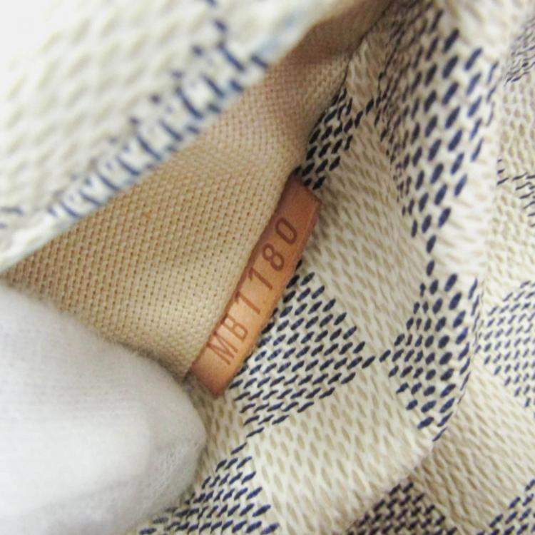 Pre Owned Louis Vuitton Damier Azur Coated Canvas Tote Bag