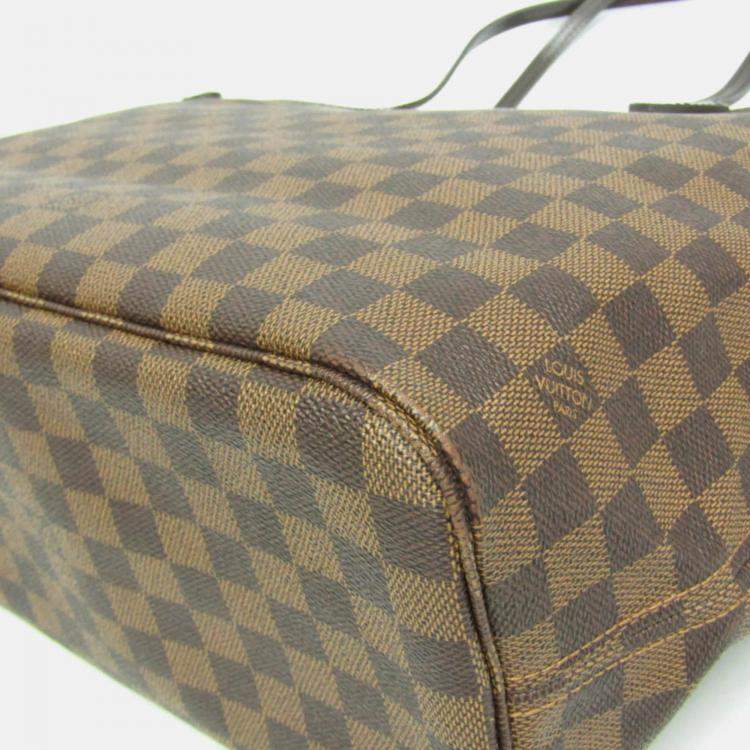 Pre Owned Louis Vuitton Neverfull MM Damier Ebene Canvas Tote Bag