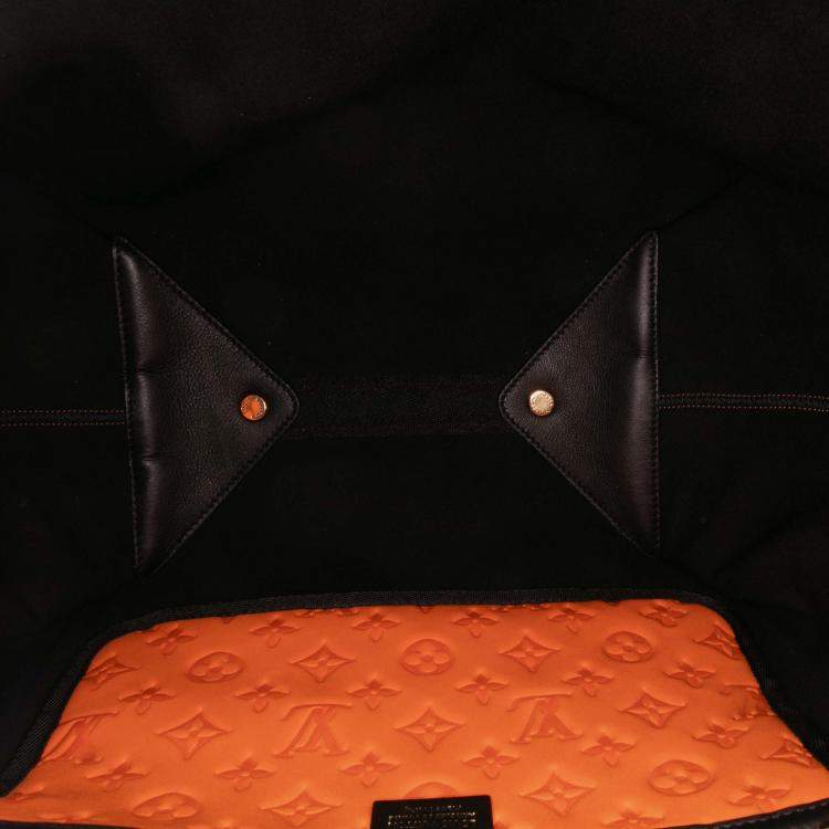 Pre Owned Louis Vuitton Black Orange Monogram Embossed Neoprene Scuba MM