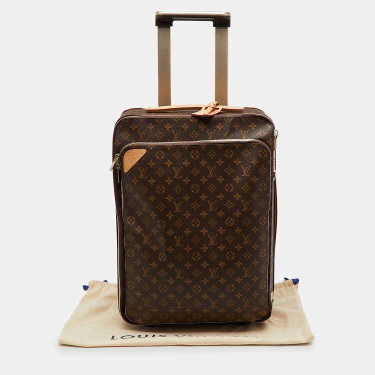 Pre Owned Louis Vuitton Monogram Canvas Pegase 55 Trolley Case