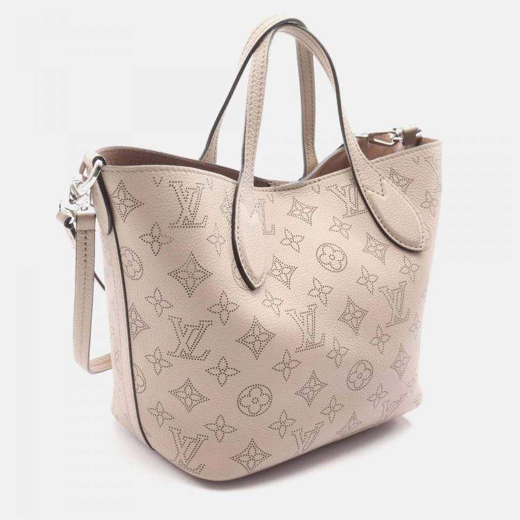 Pre Owned Louis Vuitton Blossom PM Beige/Galle Mahina Leather Tote Bag