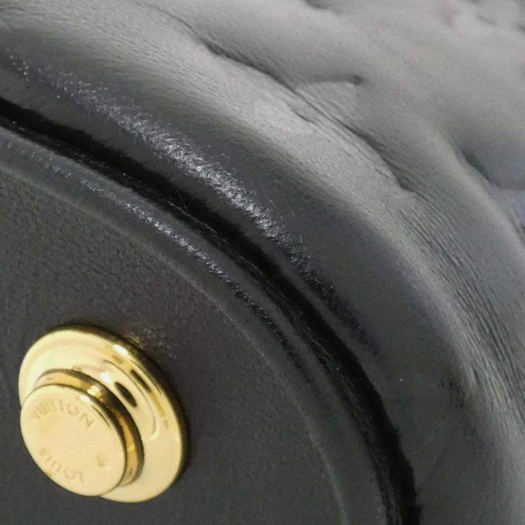 Pre Owned Louis Vuitton Vanity Coussin PM Black Monogram Leather Shoulder Bag