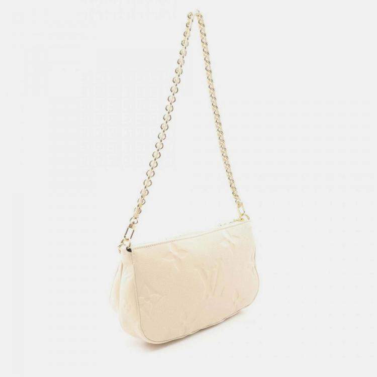 Pre Owned Louis Vuitton Multi Pochette Accessoires Ivory Monogram Empreinte Leather Shoulder Bag