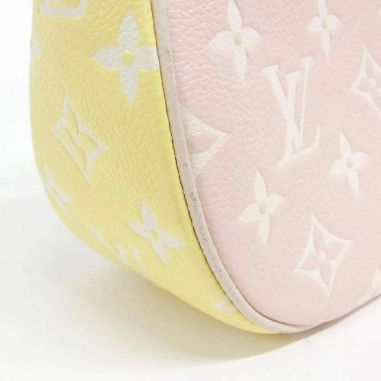 Pre Owned Louis Vuitton Bagatelle Beige Monogram Empreinte Shoulder Bag