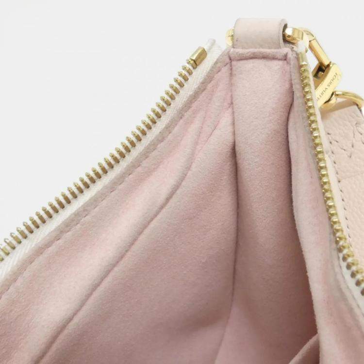Pre Owned Louis Vuitton Bagatelle Beige Monogram Empreinte Shoulder Bag