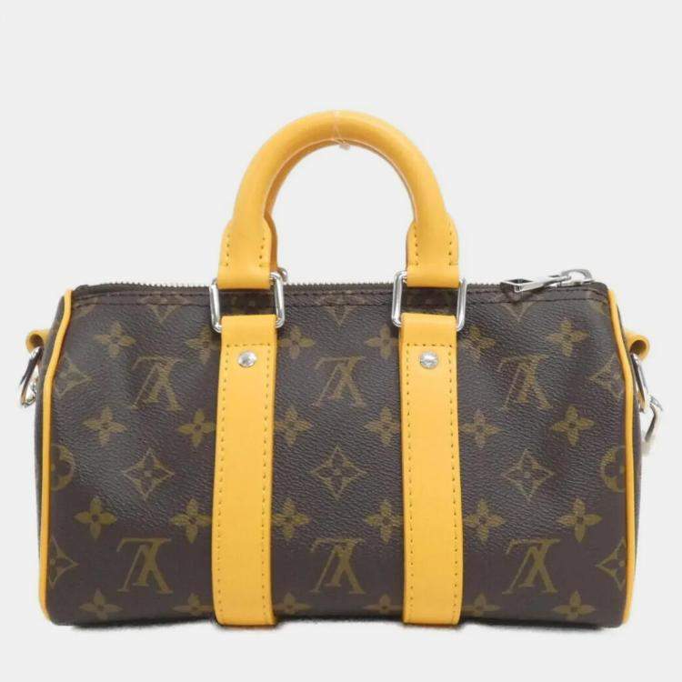 Pre Owned Louis Vuitton Keepall Bandouliere 25 Monogram Canvas and Leather Boston Bag