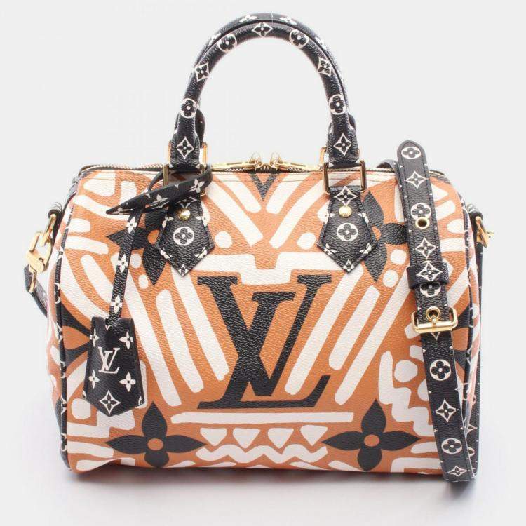 Pre Owned Louis Vuitton Speedy Bandouliere 25 Coated Multicolor Canvas Crafty Monogram Handbag 