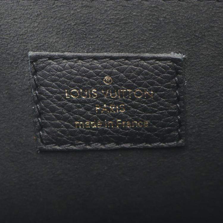 Pre Owned Louis Vuitton Lockme Black Leather Chain Shoulder Bag
