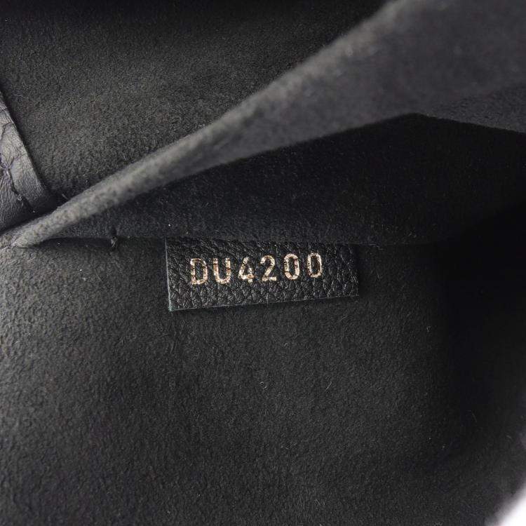 Pre Owned Louis Vuitton Lockme Black Leather Chain Shoulder Bag