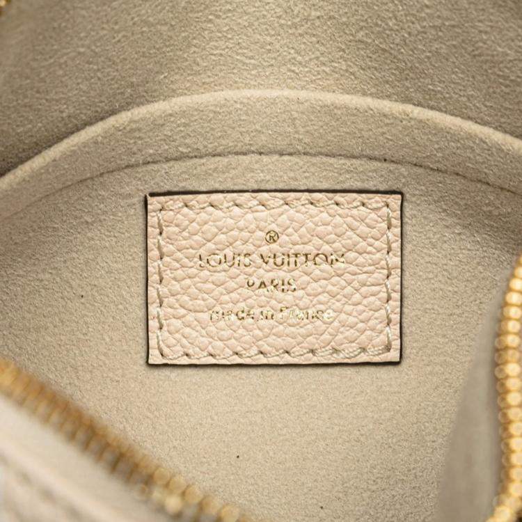 Pre Owned Louis Vuitton Monogram Empreinte Papillon Bb Handbag Shoulder Bag Creme Saffron Grained Calf Leather