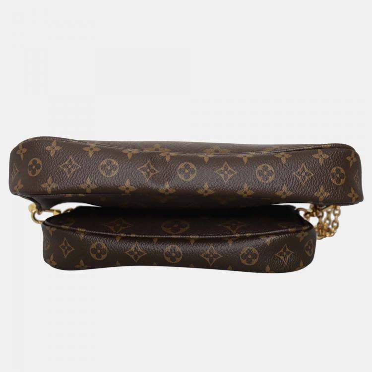 Pre Owned Louis Vuitton Multi Pochette Brown Monogram Crossbody Bag